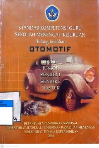 Image of Standar kompetensi guru smk bidang keahlian otomotif