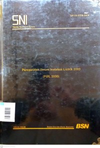 Image of Persyaratan umum instalasi listrik 2000 (PUIL 2000)